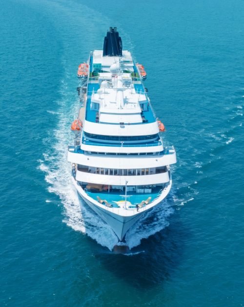 Cruise Ship, Cruise Liners beautiful white cruise ship above luxury cruise in the ocean sea concept exclusive tourism travel on holiday take a vacation time on summer